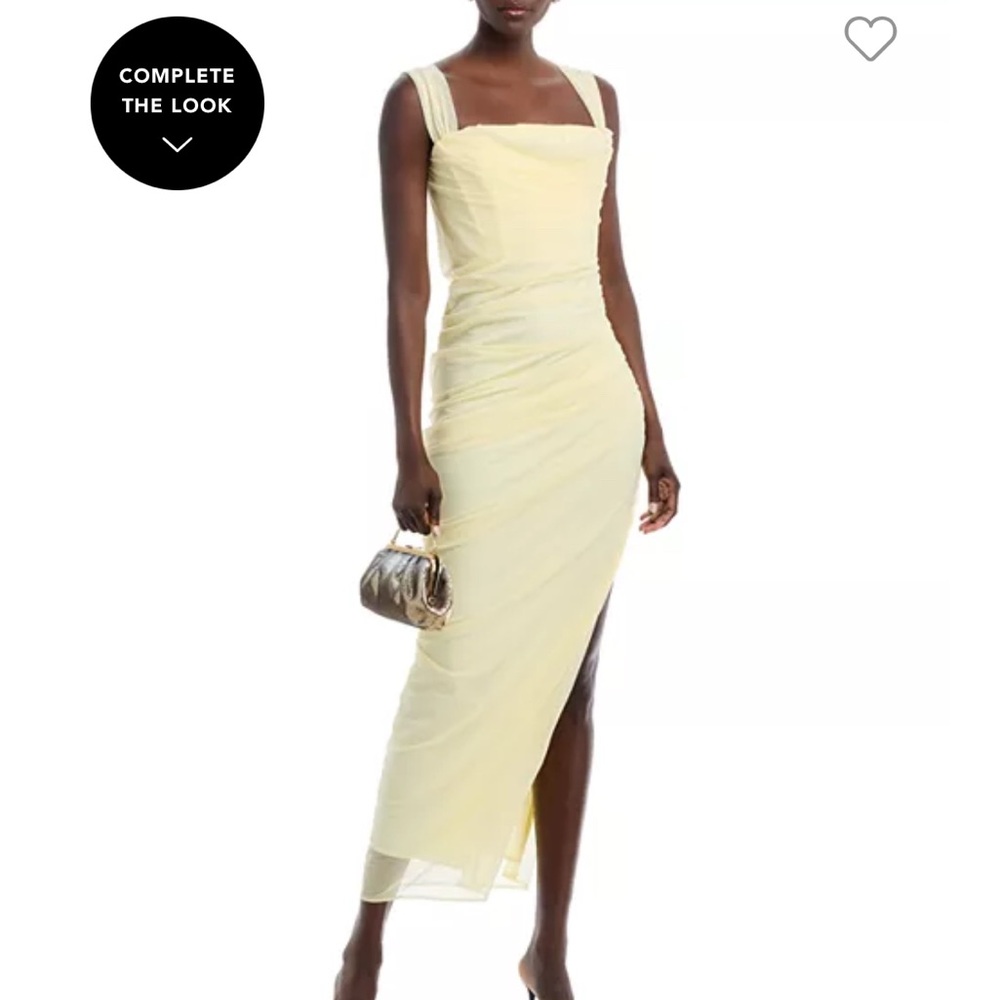 Aqua Yellow Sheath Maxi Dress for Cocktail Nights